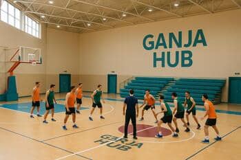 Gence kampüsünde kapalı spor salonu ve çevresi