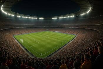 Stadyum tribünlerinin üstten panoraması