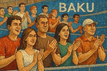 Bakü’de taraftarların alkış dalgası