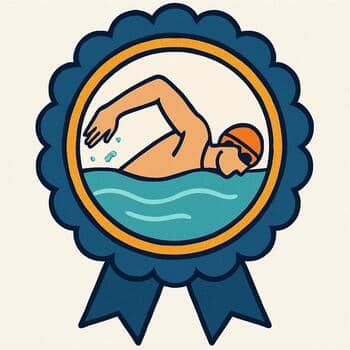 Serbest stilde nefes çalışması yapan genç yüzücü